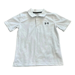 Under Armour White Polo Shirt Boys 6